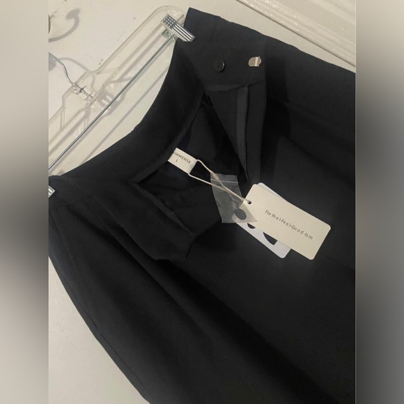 New Commense wide leg pants, size L, black. - Picture 2 of 4